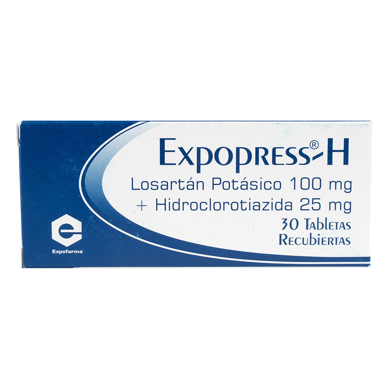 Expopress Losartan H 100 Mg 25Mg 30 Tabletas Ex Droguerias Unisanar