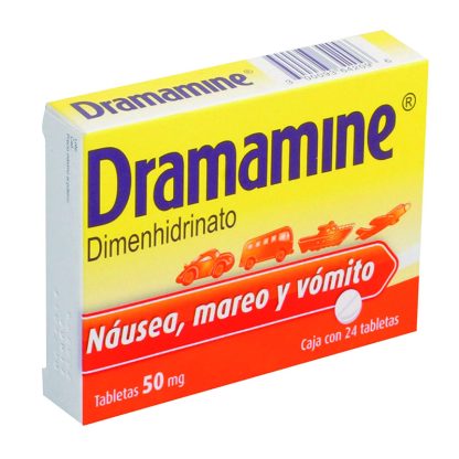 DRAMAMINE 50 MG 24 TABLETAS(DIMENHIDRINATO)
