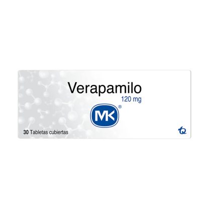 VERAPAMILO 120 MG 30 TABLETAS MK
