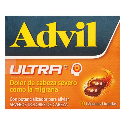 ADVIL ULTRA 10 CAPSULAS (IBUPROFENO+CAFEINA)