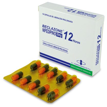 BECLAZONE (NIFEDIPINO) 30 MG 10 CAPSULAS