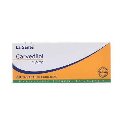 CARVEDILOL12.5 MG 30 TABLETAS LS