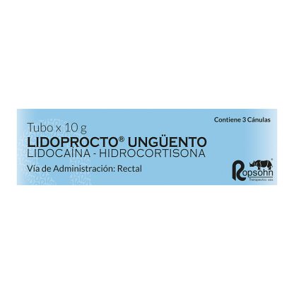 LIDOPROCTO UNGUENTO 10 GR(LIDOCAINA +HIDROCORTISONA)