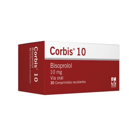 Corbis Bisoprolol 10 Mg 30 Tabletas (M)34968