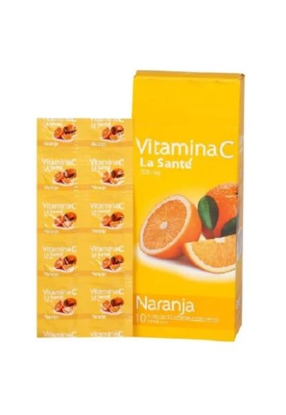 VITAMINA C 500 MG NARANJA 10 TBS LS