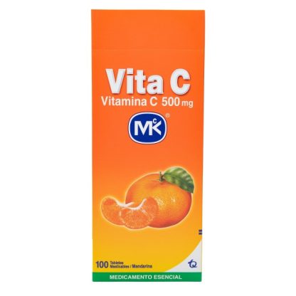 VITAMINA C 500 MG MANDARINA 100 TBS MK