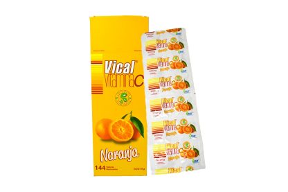 VITAMINA C VICAL NARANJA MAST.12 TBS